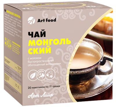 Чай монгольский с молоком, 20 пакетов Mongolian tea with milk