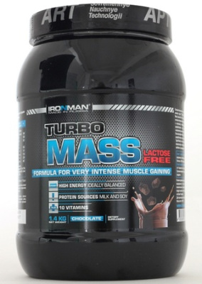 Turbo Mass Lactose Free (Турбо Масс без лактозы) IRONMAN 1,4 кг - Шоколад