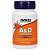 Витамин А 10000 МЕ + Д3 400 МЕ (Vitamin A+D), Now Foods, 100 гелевых капсул