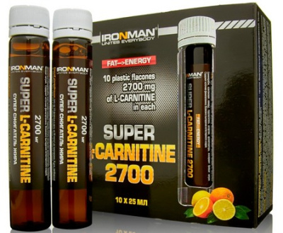Super L-Carnitine 2700 mg (Супер L-Карнитин) IRONMAN, 10х25 мл
