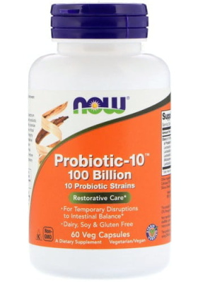 Пробиотик-10 (Probiotic-10), 60 капсул