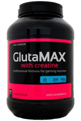 GlutaMAX with Creatine (Глютамакс 3000 с креатином) XXI Power 4 кг - Земляника