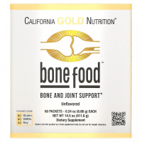 Добавка для поддержки здоровья костей и суставов (Bone Food Bone & Joint Support Supplement), California Gold Nutrition, 60 пакетиков по 6,83 
