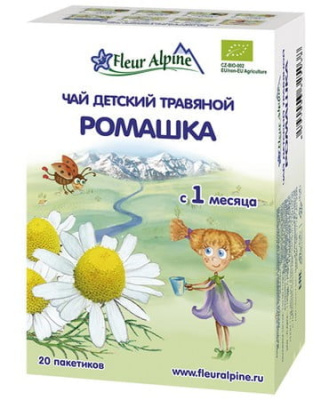 Чай травяной "Ромашка", для детей с 1 месяца Fleur Alpine (Флер Альпин)